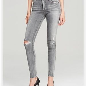 COH Rocket High Rise Skinny Distressed Grey Sz 25